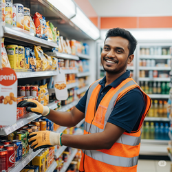Convenience store worker